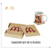 Wooden Coaster Set Of 6 Plates - JP 73 - Mudramart Corporate Giftings