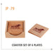 Wooden Coaster Set of 6 Plates - JP 79 - Mudramart Corporate Giftings