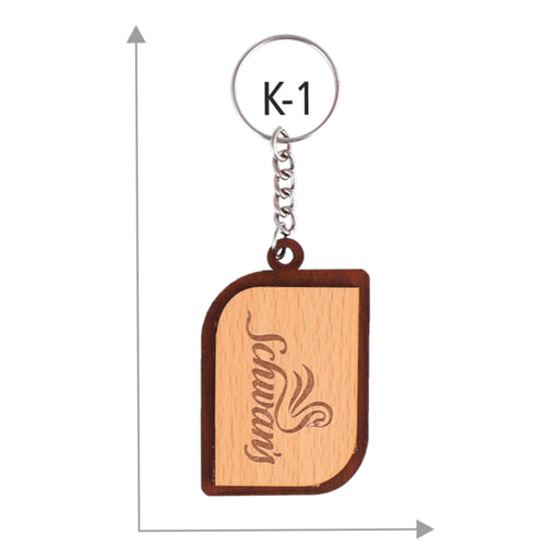 Wooden Key Chain - K-1 - Mudramart Corporate Giftings