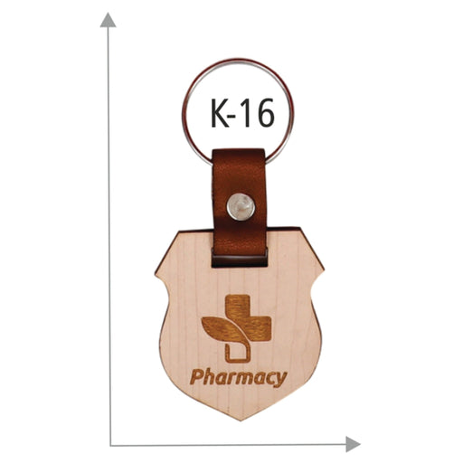 Wooden Key Chain - K-16 - Mudramart Corporate Giftings