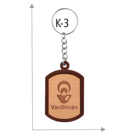 Wooden Key Chain - K-3 - Mudramart Corporate Giftings