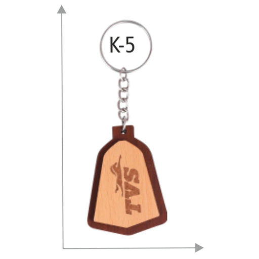 Wooden Key Chain - K-5 - Mudramart Corporate Giftings