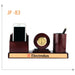 Wooden Pen Stand And Mobile Holder with Clock - JP 83 - Mudramart Corporate Giftings