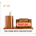 Wooden Pen Stand with Coaster Plates - JP 59 - Mudramart Corporate Giftings