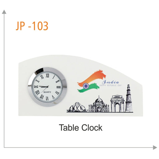 Wooden Table Clock -JP 103 - Mudramart Corporate Giftings