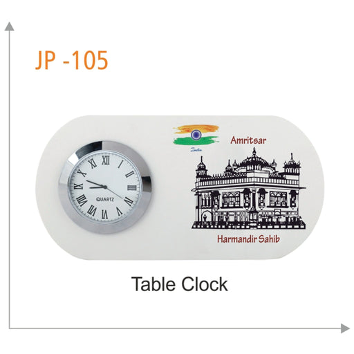 Wooden Table Clock -JP 105 - Mudramart Corporate Giftings