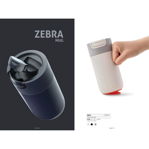 Zebra Suction Mug - 350ml - DRIN117 - Mudramart Corporate Giftings