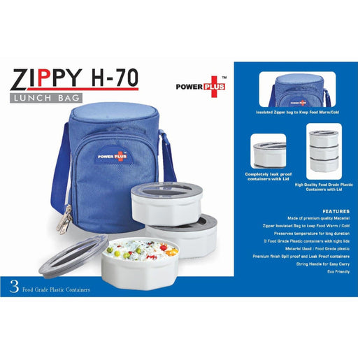 Zippy Lunch Bag- 3 Plastic Containers - H70 - Mudramart Corporate Giftings